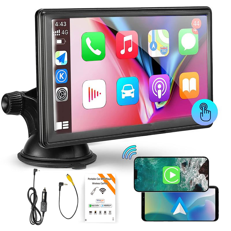 7-inch Portable Wireless Carplay Car MP5 Player Multimedia Bluetooth Plug Host