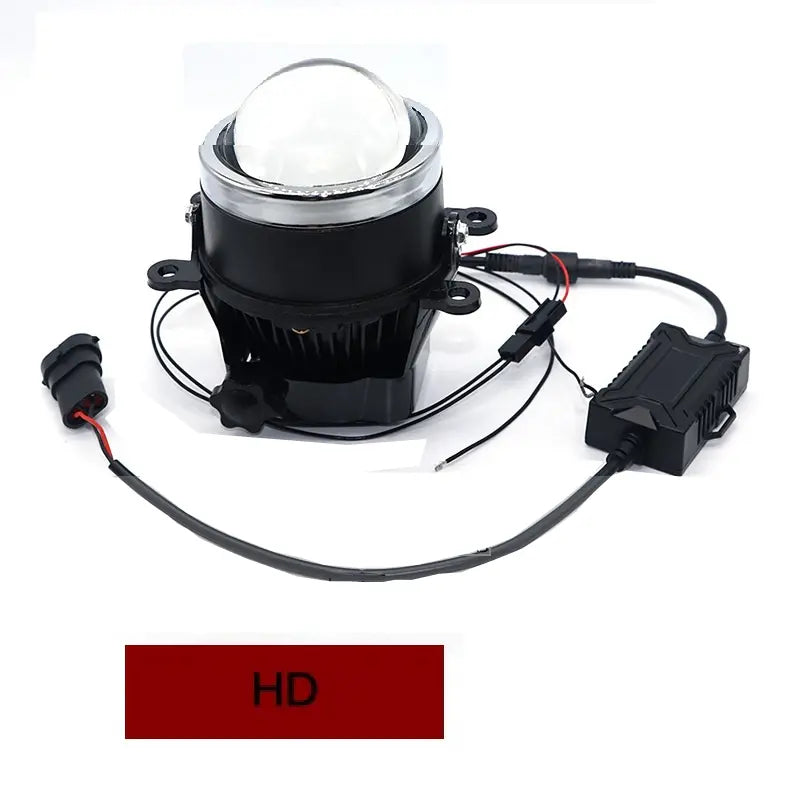 三色透镜雾灯汽车灯 LED 激光 3.0 英寸双透镜白色黄色暖光自由切换超亮远 3000K 4300K 6000K,2 件