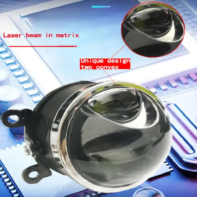 三色透镜雾灯汽车灯 LED 激光 3.0 英寸双透镜白色黄色暖光自由切换超亮远 3000K 4300K 6000K,2 件