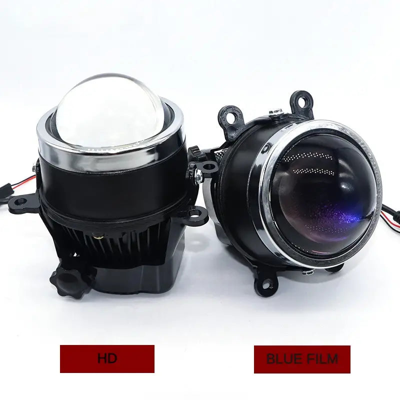 三色透镜雾灯汽车灯 LED 激光 3.0 英寸双透镜白色黄色暖光自由切换超亮远 3000K 4300K 6000K,2 件