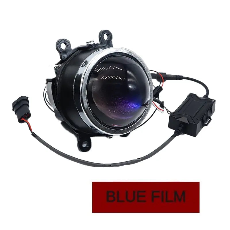 三色透镜雾灯汽车灯 LED 激光 3.0 英寸双透镜白色黄色暖光自由切换超亮远 3000K 4300K 6000K,2 件