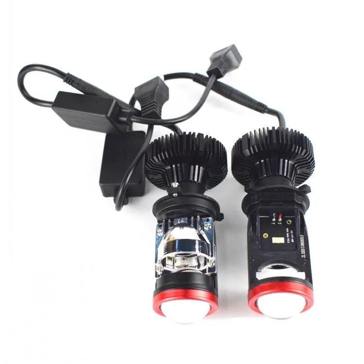 Car Bulb Lulxight Y7 H4 LED Mini Lens H4 P43T-38 Far/Near 6500K White (2pcs)