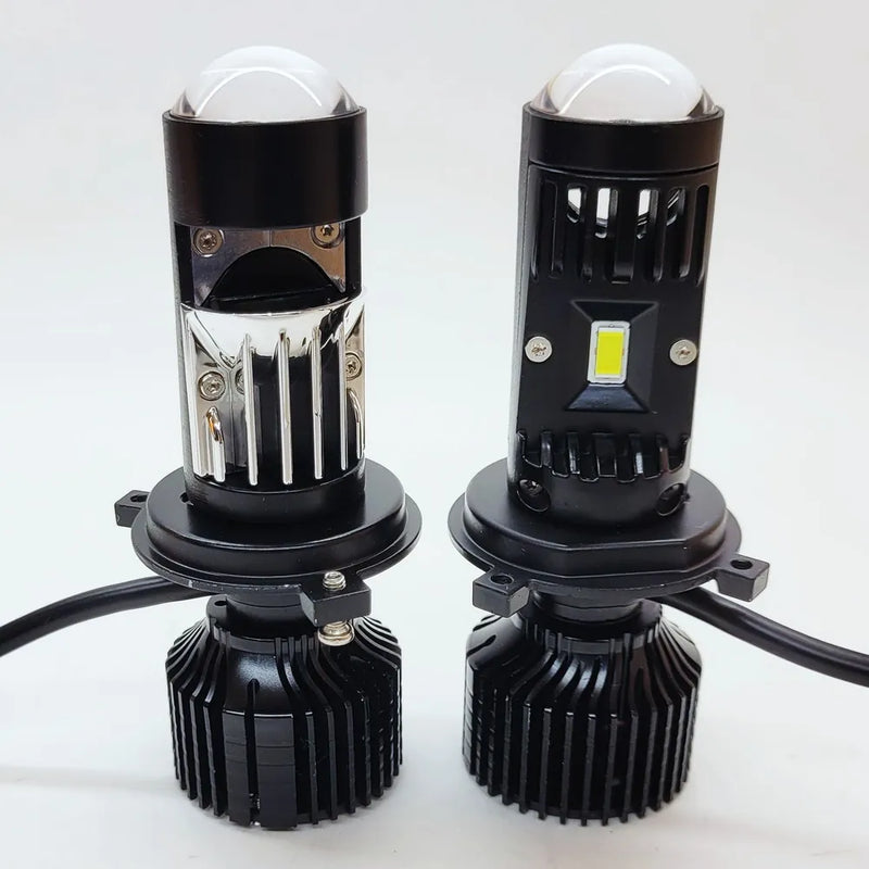 Y10 Pro LED Mini Lens, (Y10 Upgrade, Glossy) White 6000k, 20000LM, LED Lens, 2pcs