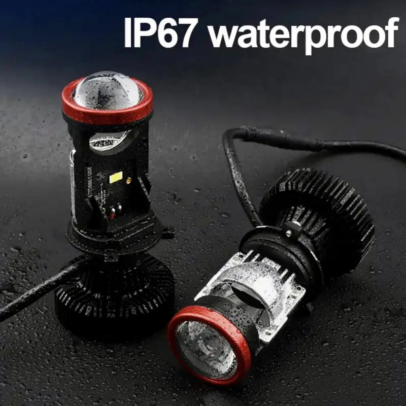 Car Bulb Lulxight Y7 H4 LED Mini Lens H4 P43T-38 Far/Near 6500K White (2pcs)