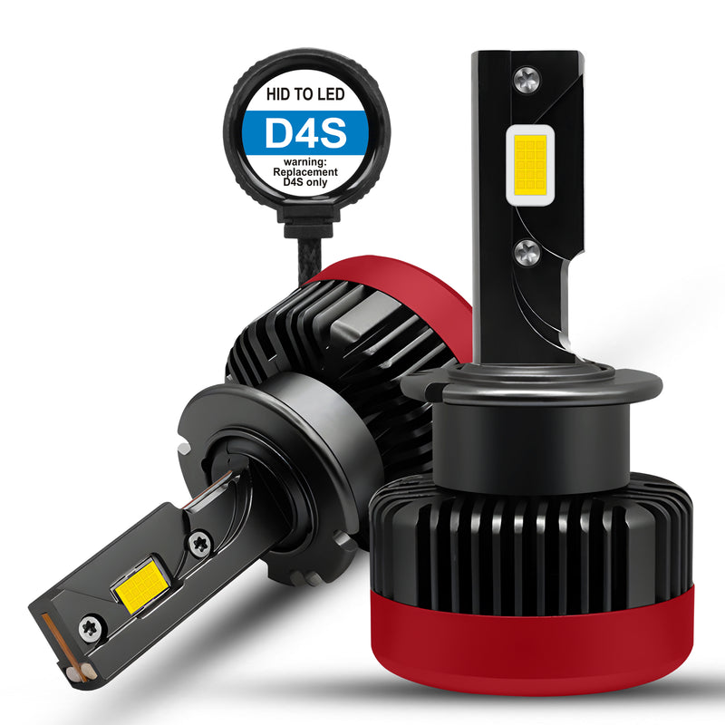 最新 LED 头灯灯泡 Luxlight 氙气灯 LED 头灯 D1S D2S D4S D5S D8S D1R D2R D3R Turbo LED 35000LM 双面 3570 芯片 6000K 即插即用,2 件