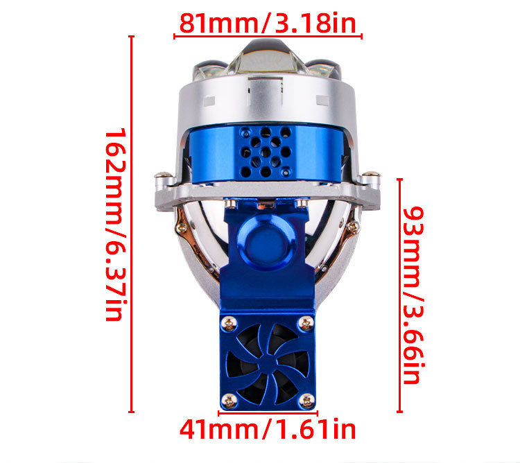 The new car headlights, dual direct laser headlights, 3-inch LED laser lens, high power 105W, far and near integration,2Pcs