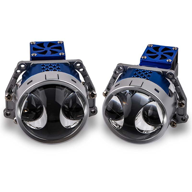 The new car headlights, dual direct laser headlights, 3-inch LED laser lens, high power 105W, far and near integration,2Pcs