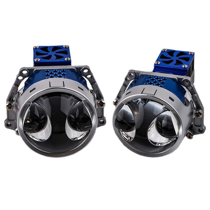 The new car headlights, dual direct laser headlights, 3-inch LED laser lens, high power 105W, far and near integration,2Pcs