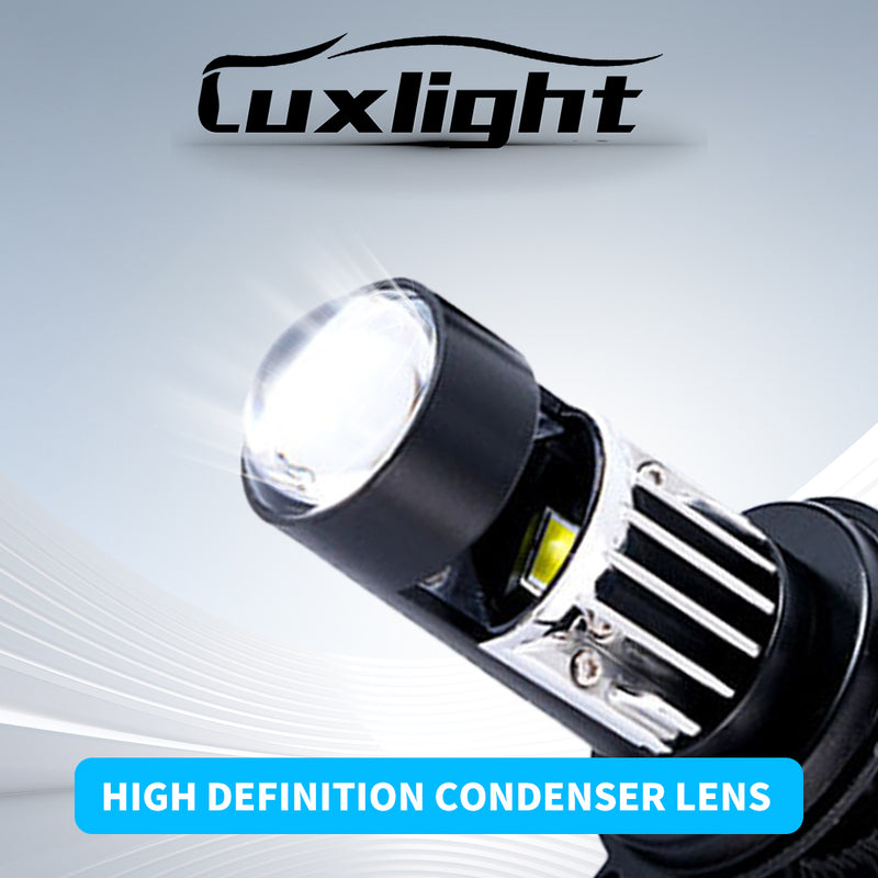 Y10 Pro LED Mini Lens, (Y10 Upgrade, Glossy) White 6000k, 20000LM, LED Lens, 2pcs