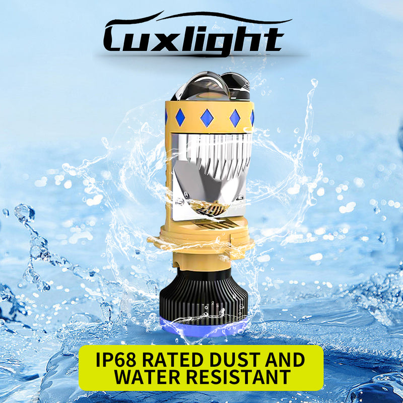 全新迷你透镜灯泡 T8 H4 LED 灯泡 150W,7000K,52800LM(Luxlight 头灯豪华),2 件